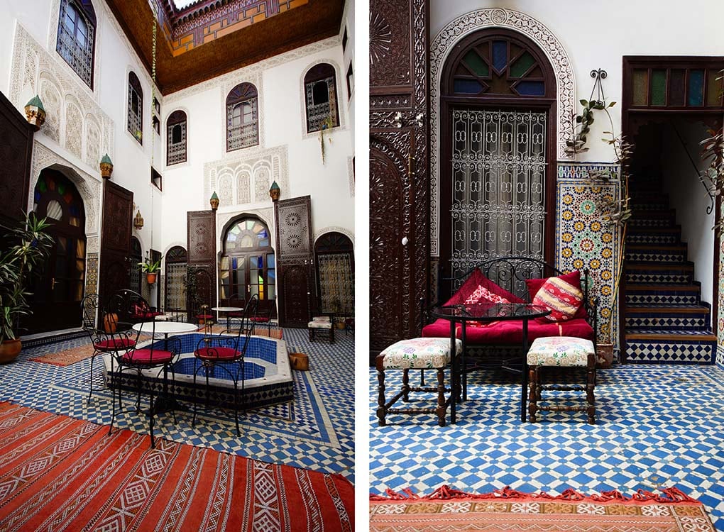 rijk versierde riad Fez