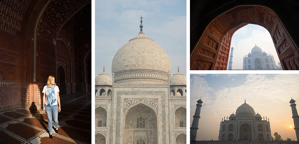 Taj Mahal zonsopkomst