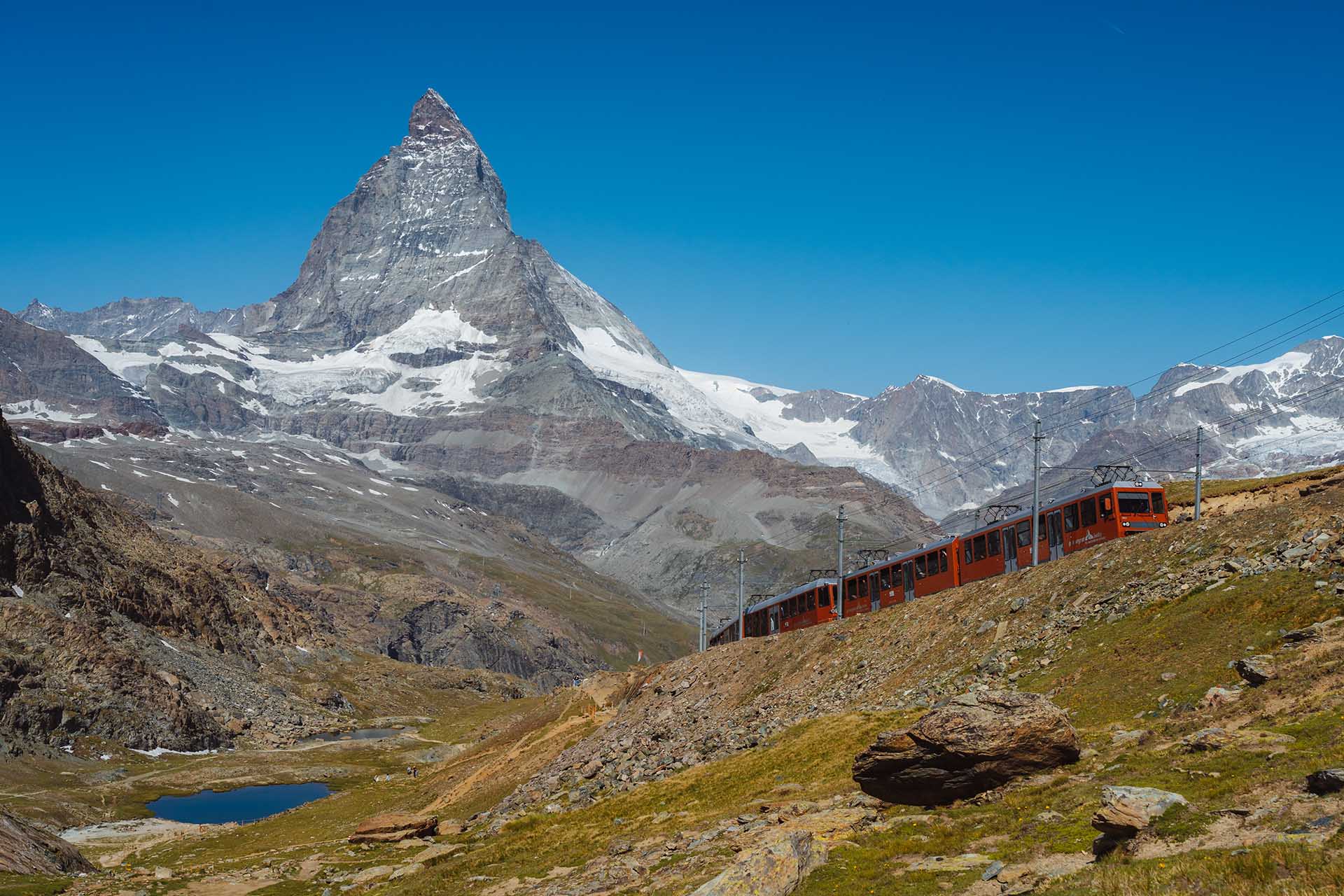 Wandelen Zermatt: vanaf de Gornergrat met uitzicht op de Matterhorn