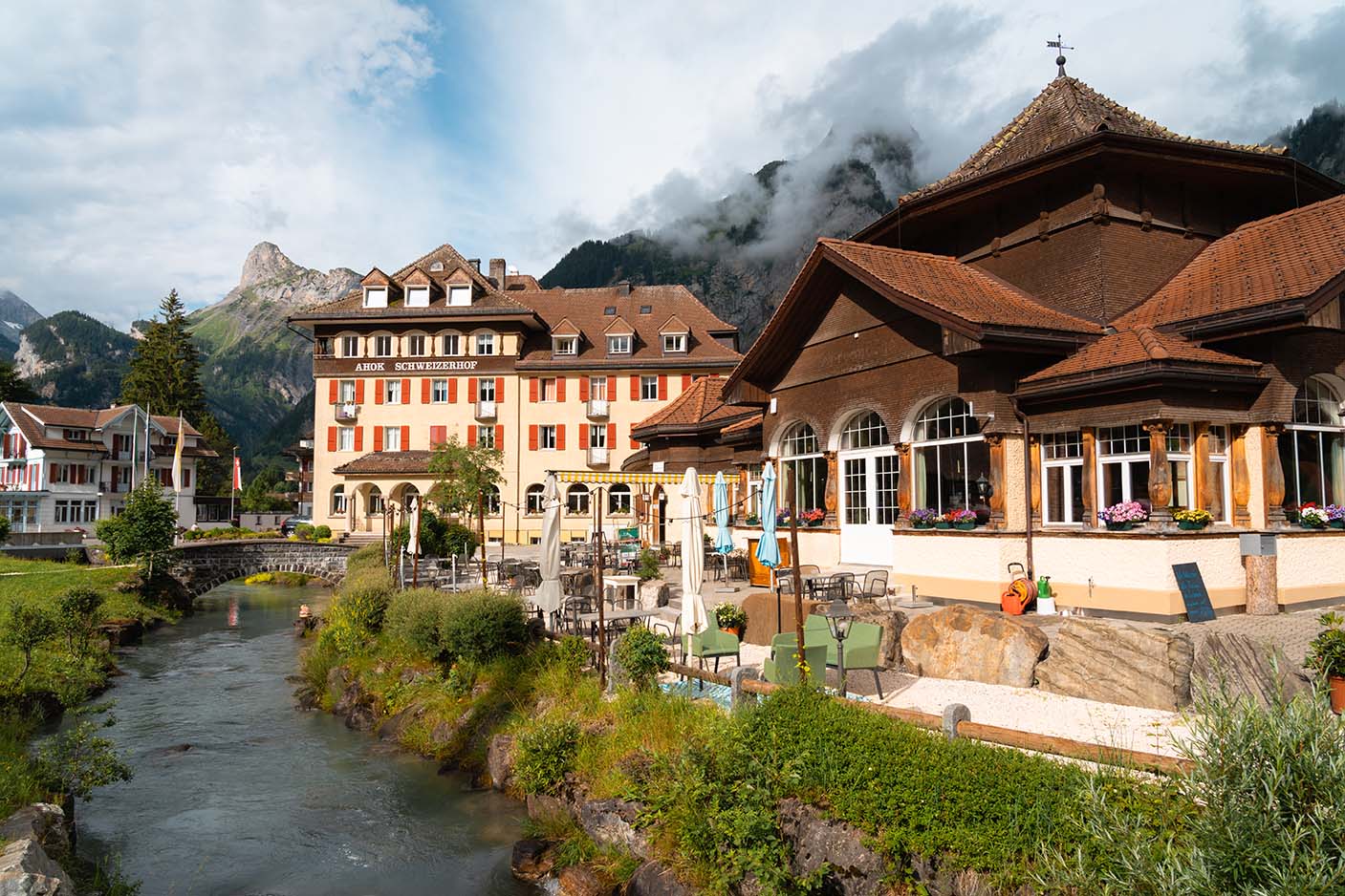 dorp Kandersteg in Zwitserland