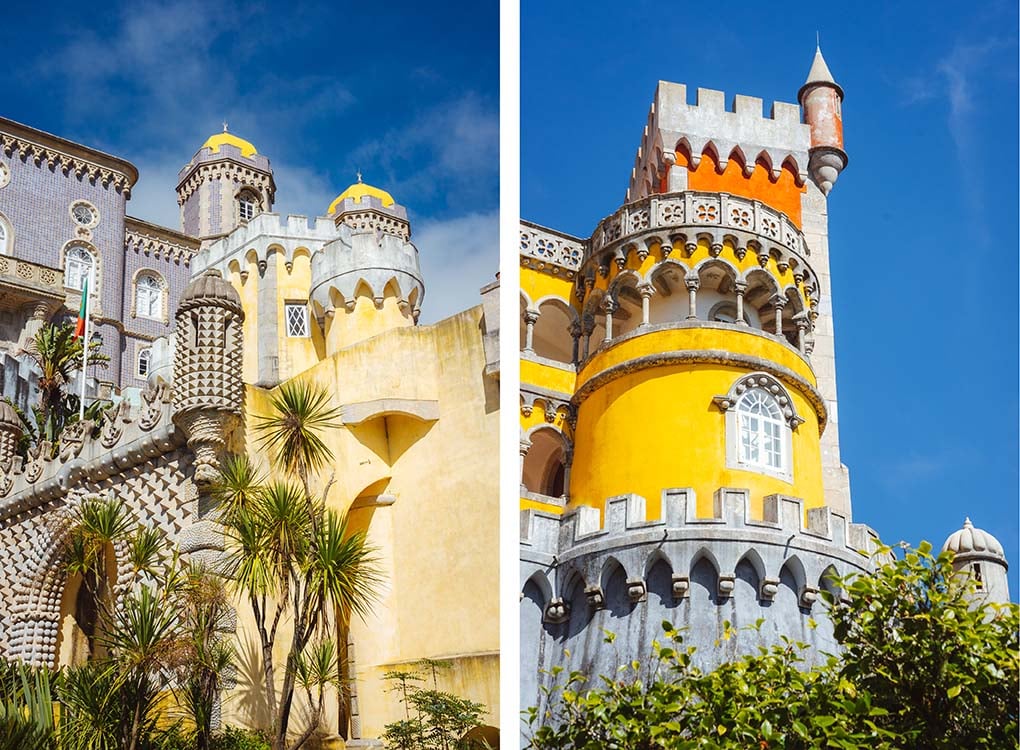Rode en gele torens Pena Palace