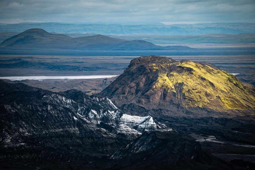 Uitzicht over gletsjer IJsland