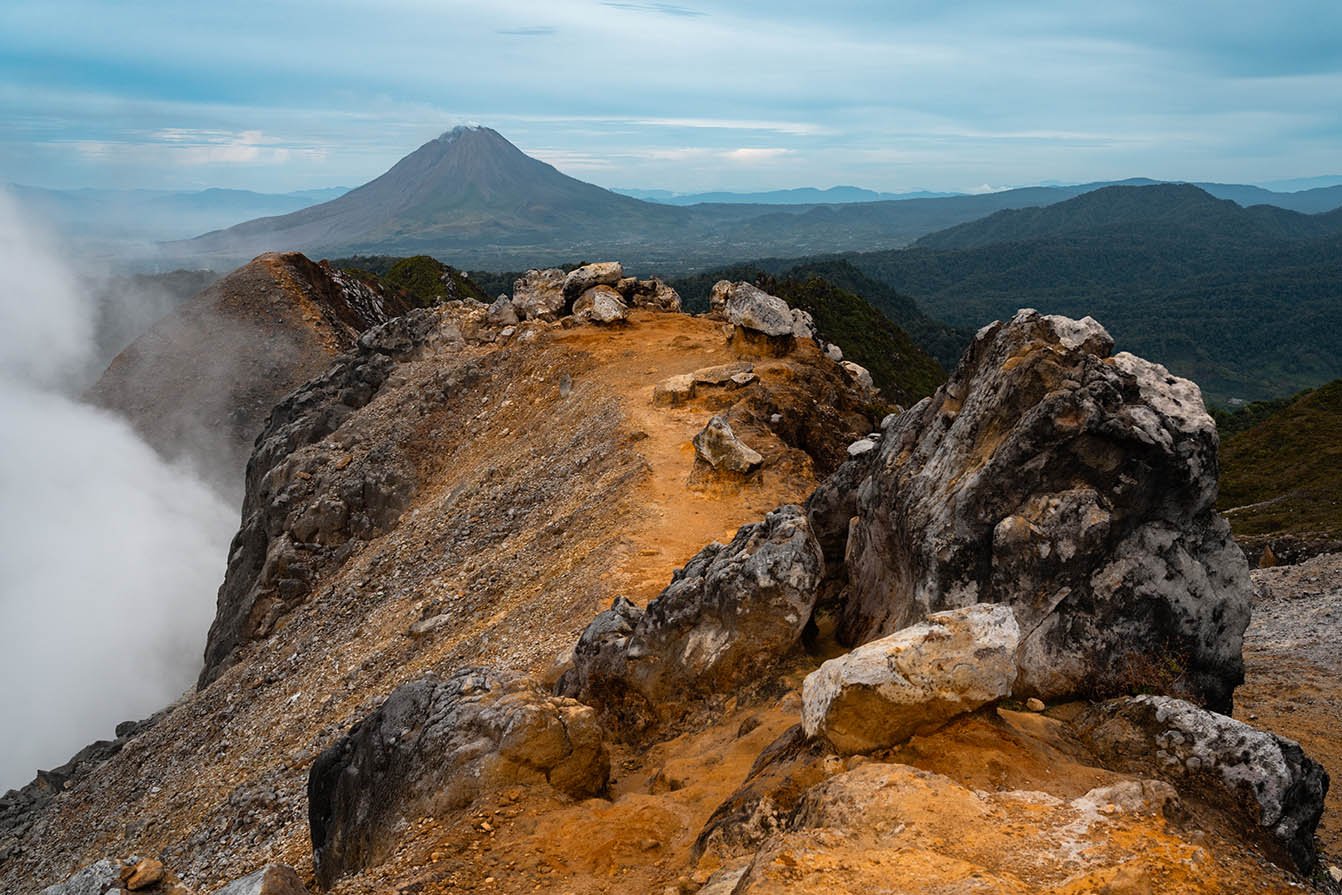 Beklimming Sibayak vulkaan Sumatra
