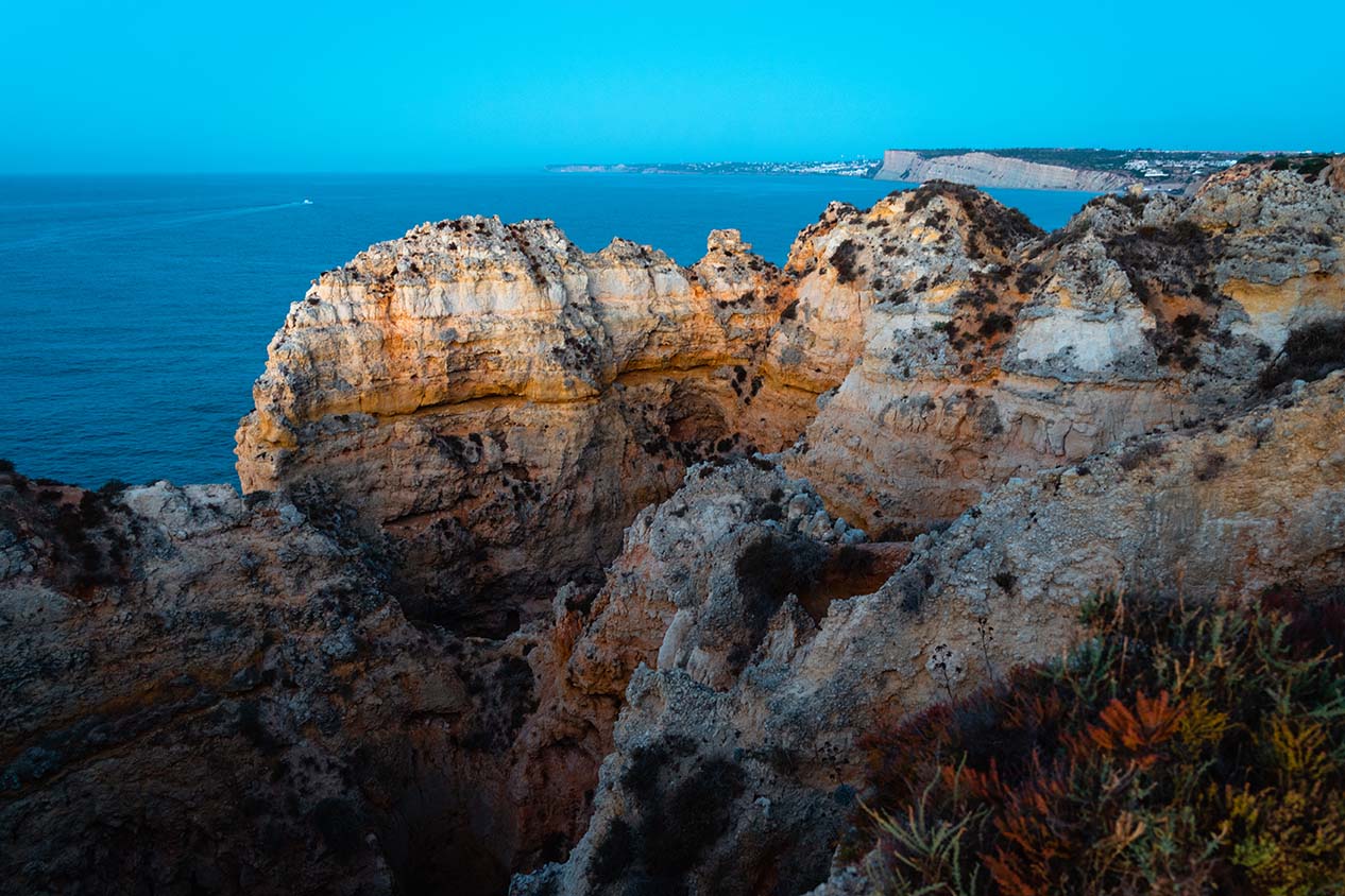 Ponta da Piedade Algarve bij zonsopkomst