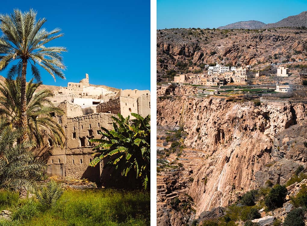 dorpen in de bergen Oman