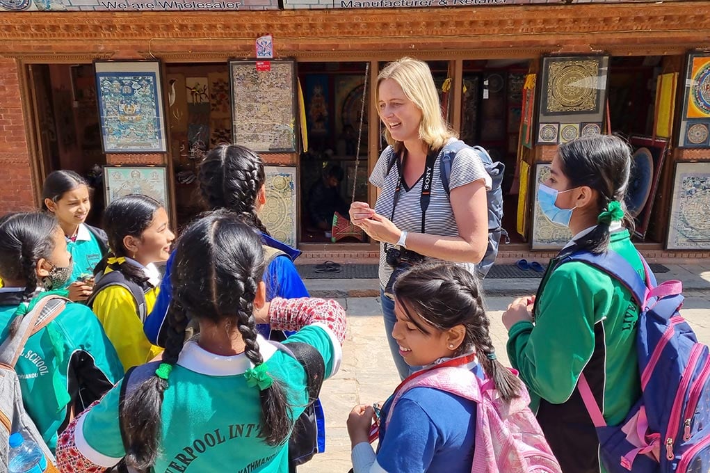 schoolreisjes Nepal