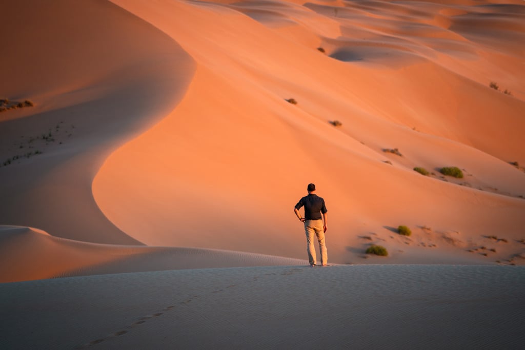 Duinen in woestijn Oman