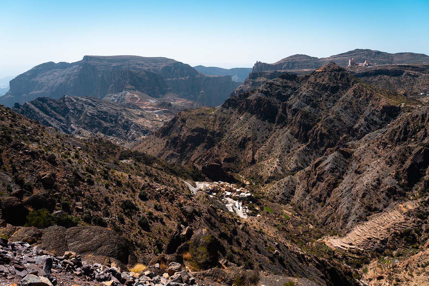 Uitzicht bergen Jebel Akhdar Oman