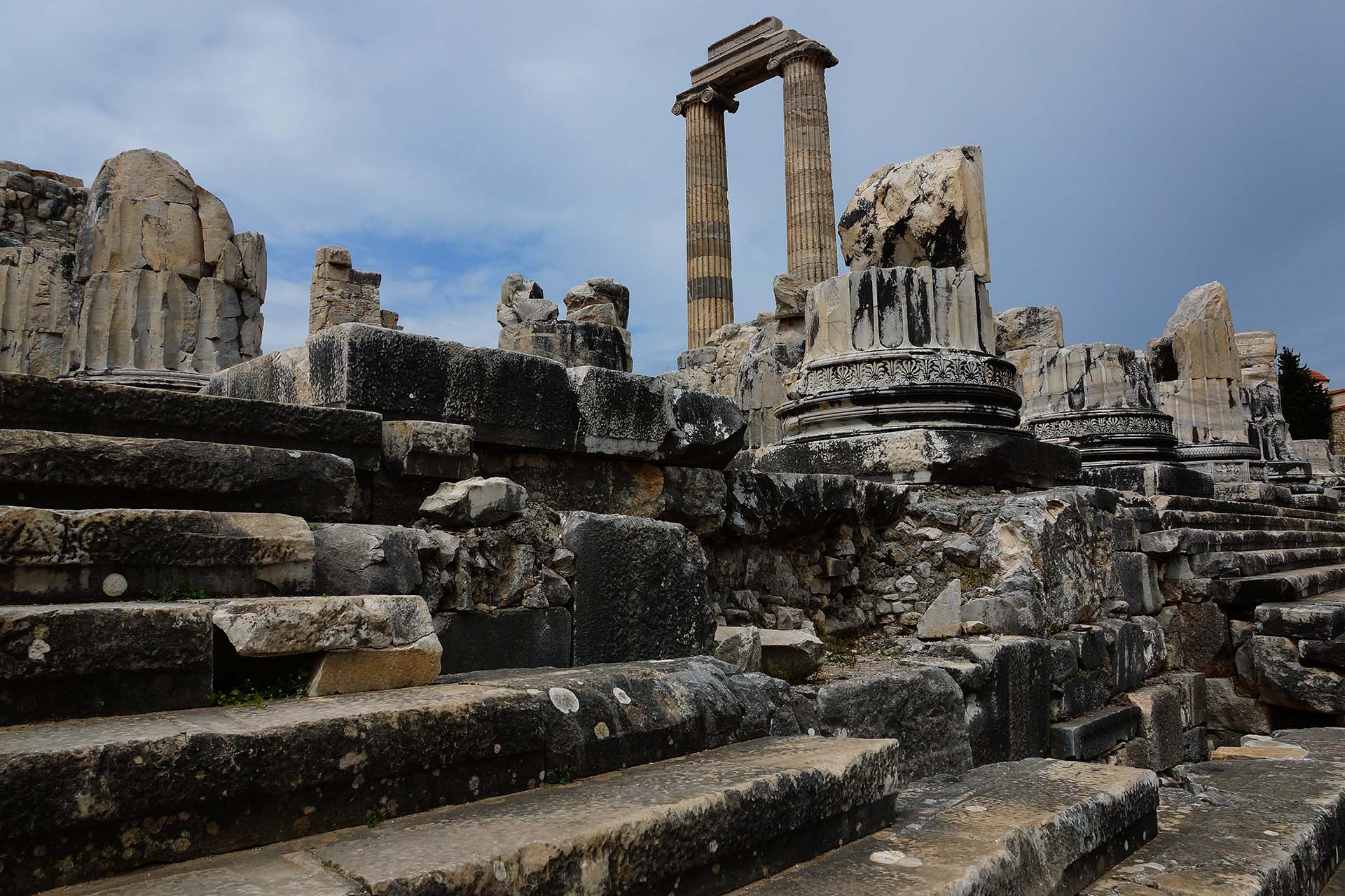 Romeinse ruïne en pilaren in Turkije
