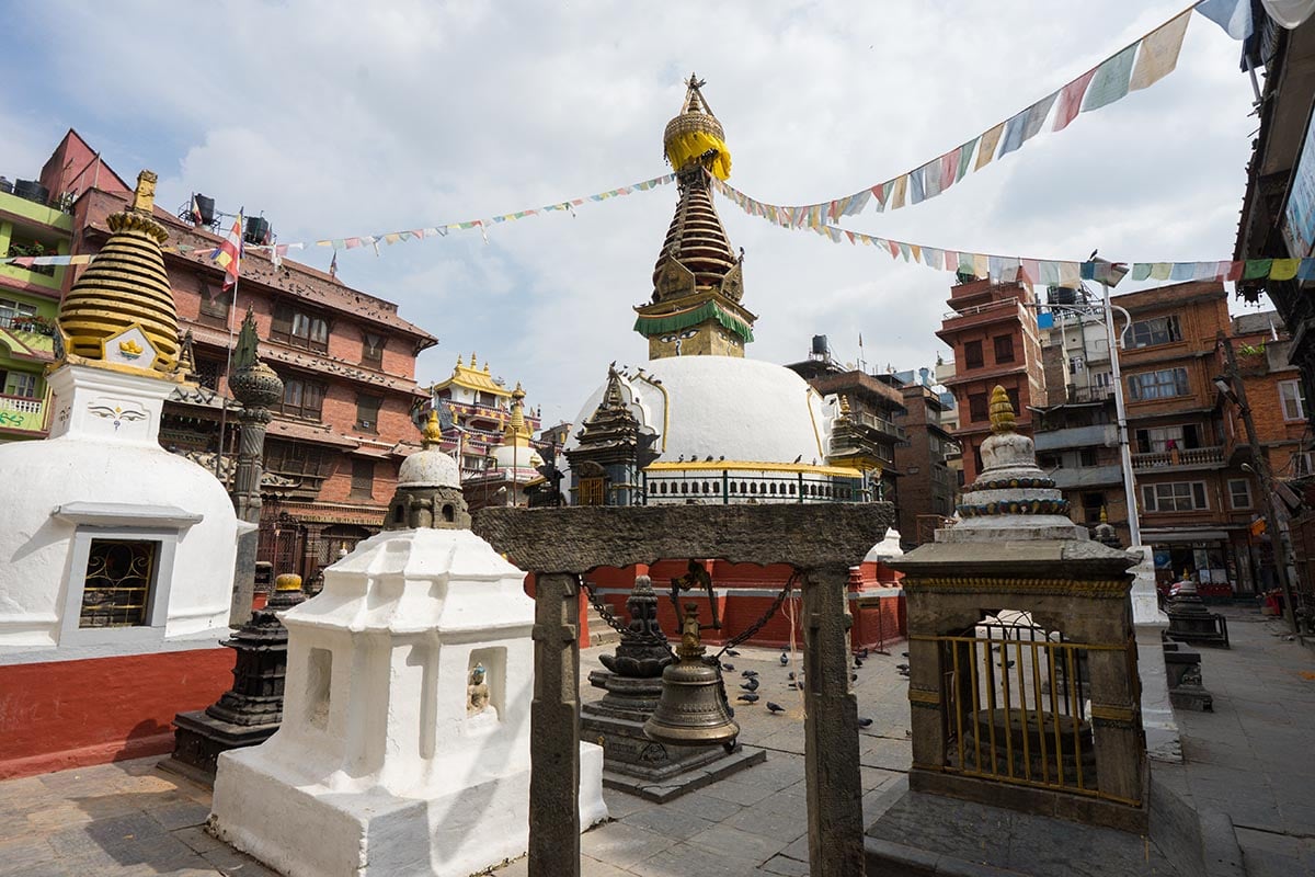 tempel op plein Kathmandu