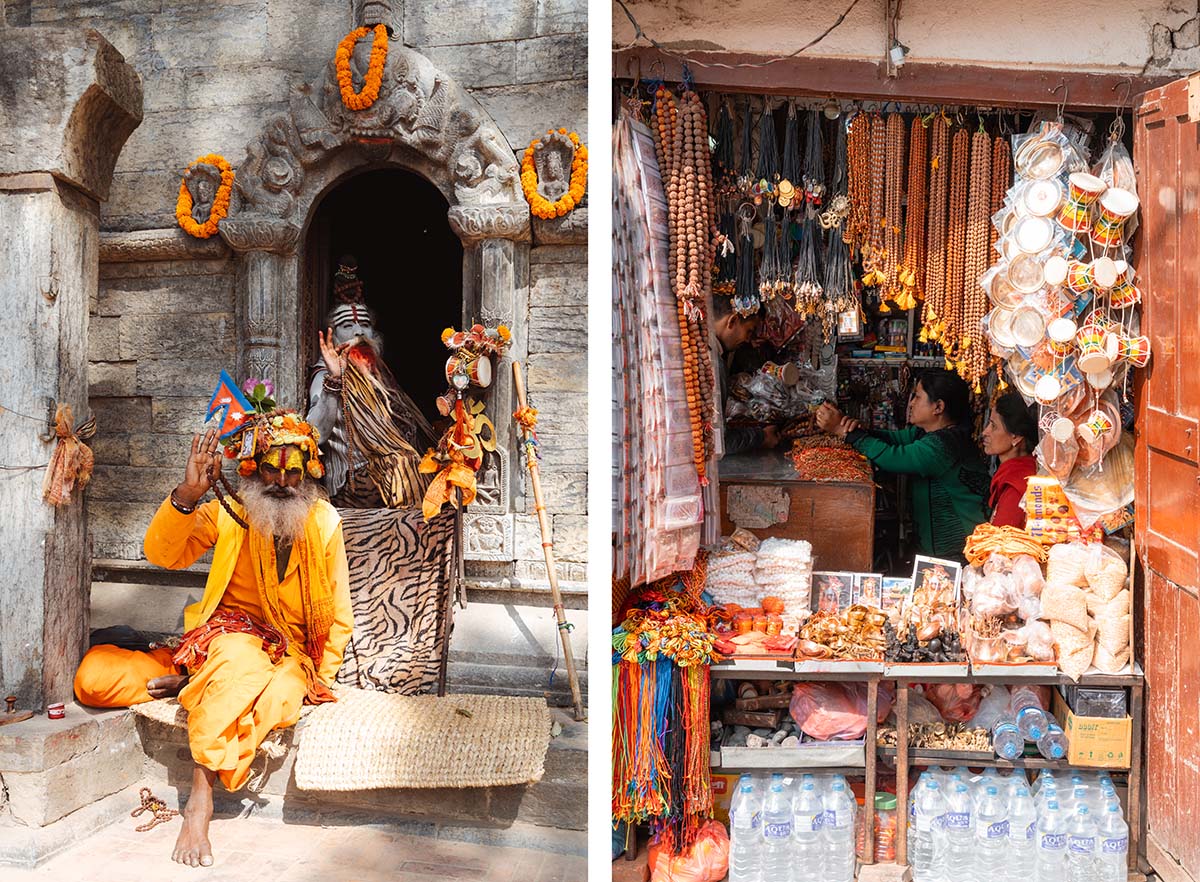heilige mannen in Kathmandu
