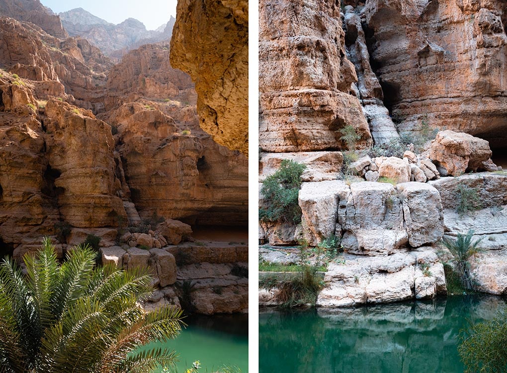 turquoise waterpoelen Wadi Shab