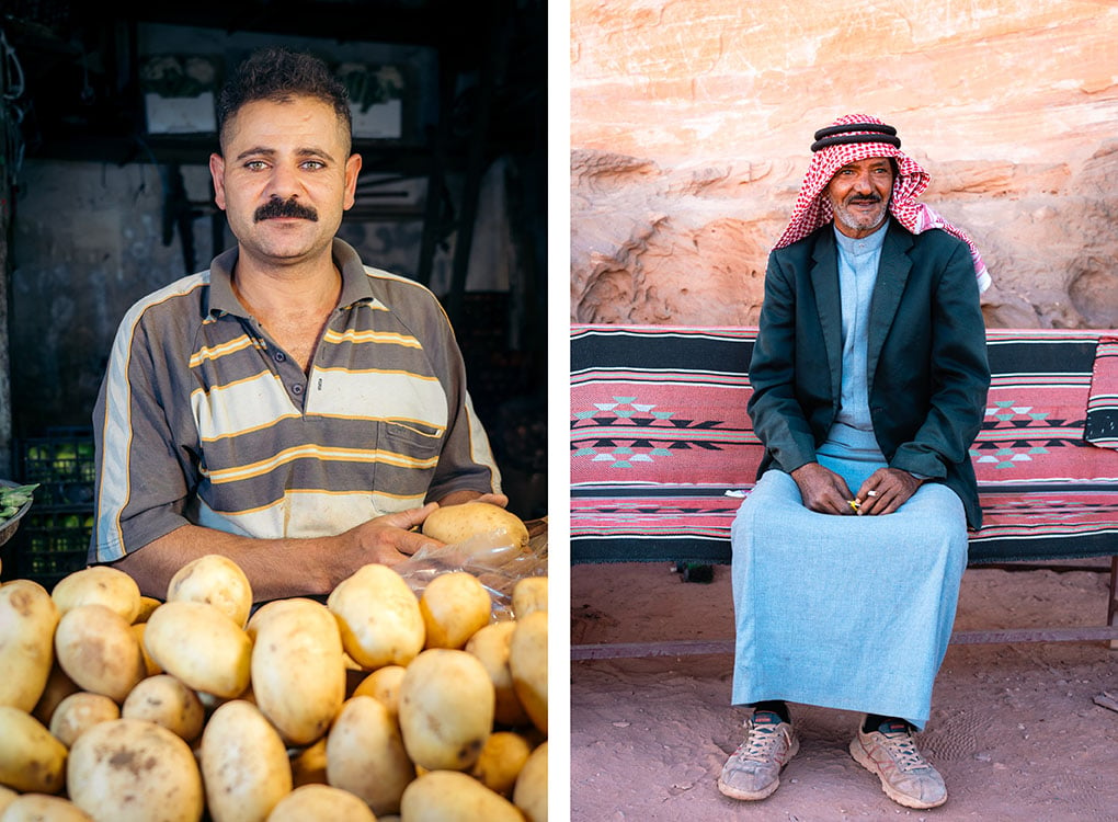 Portretten van mensen in Jordanië