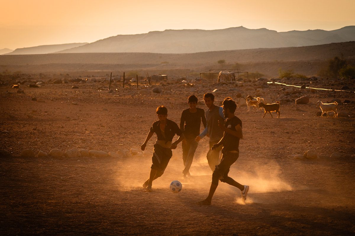 Voetballers in Jordanie