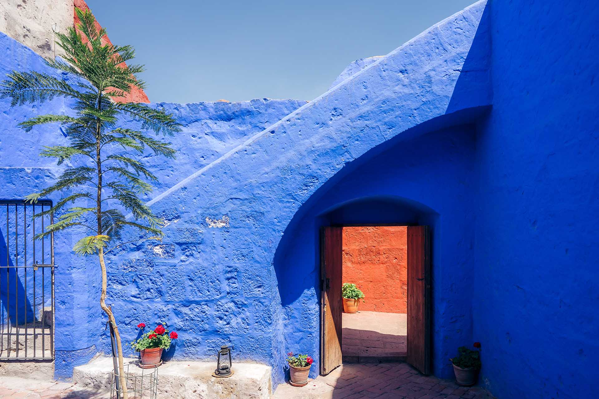 blauwe muren klooster Arequipa Peru