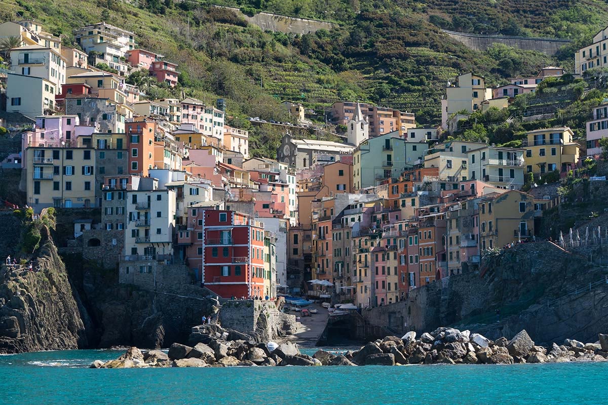 Cinque Terre vanaf zee