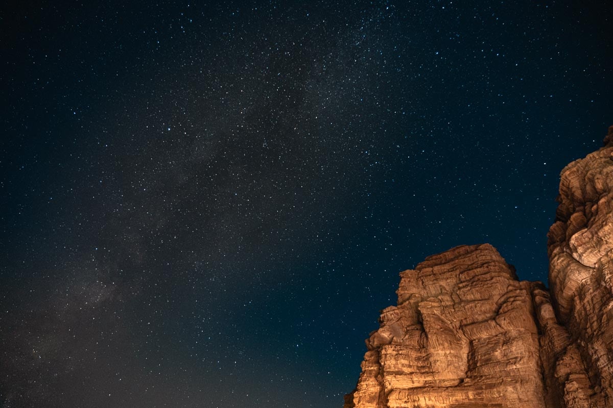 Sterrenhemel Wadi Rum