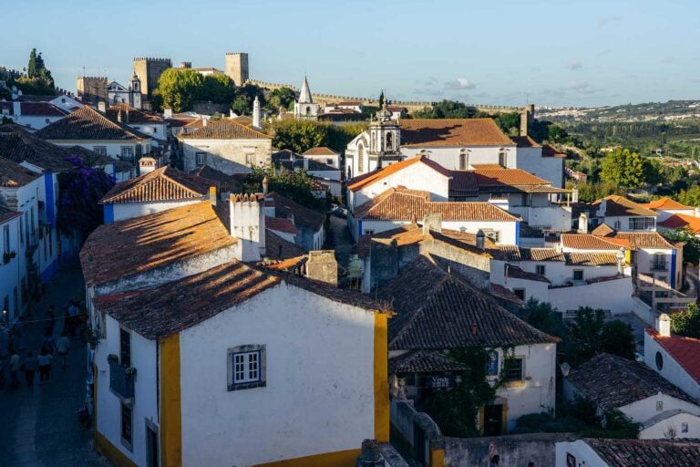 uitzicht over Obidos en het kasteel