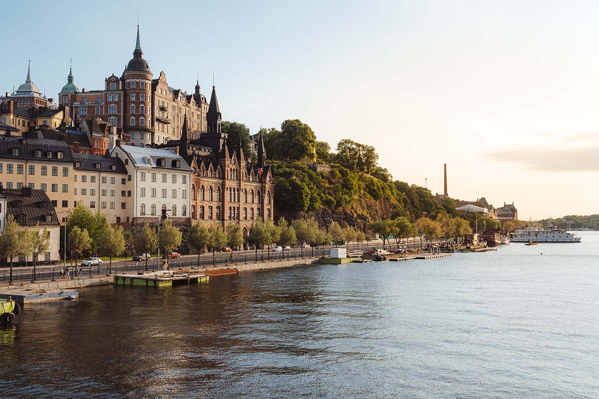 Zicht op Sodermalm Stockholm