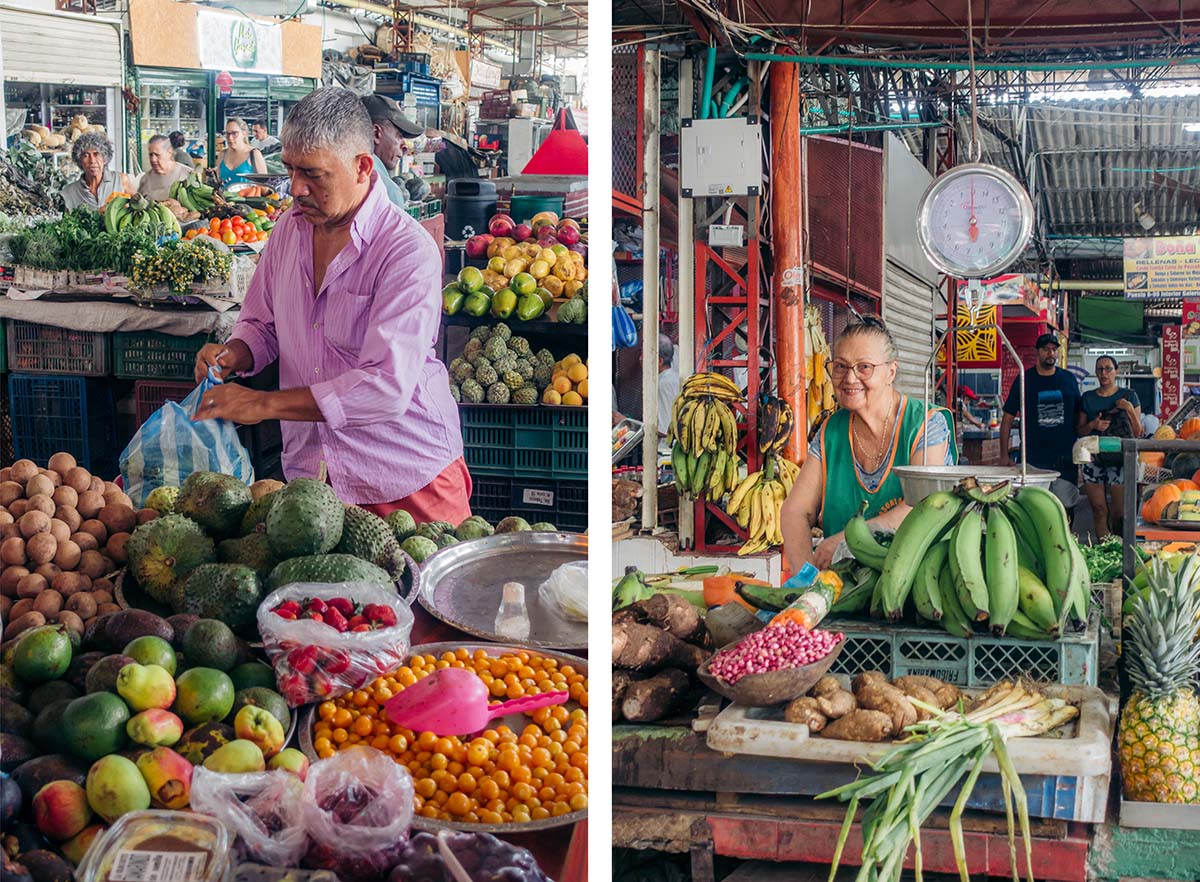 fruitmarkt en verkopers