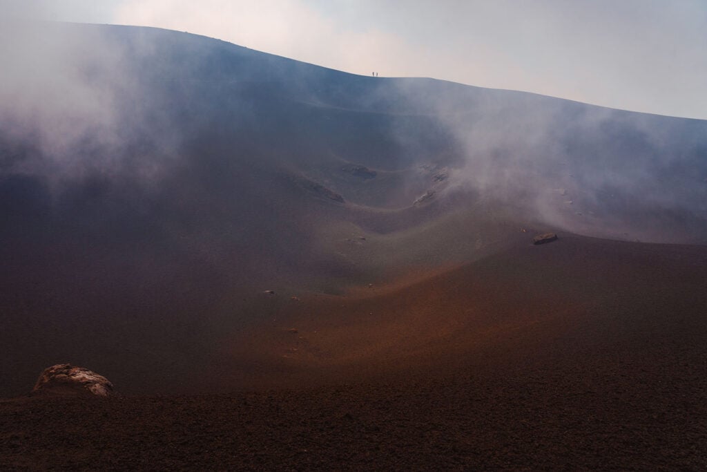 Rode krater Etna