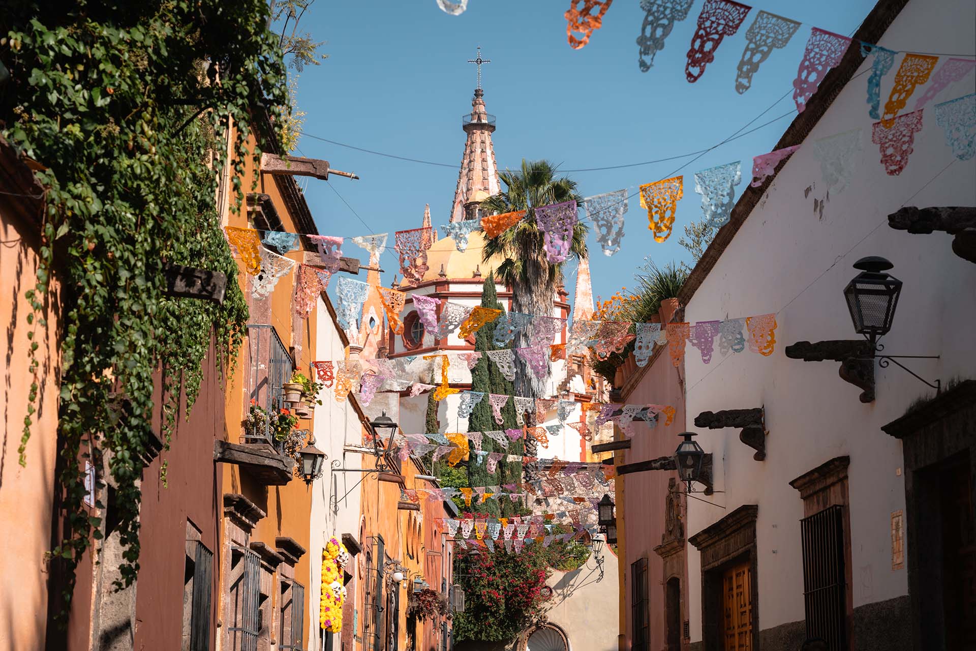 kleurrijk straatje Calle Aldama San Miguel