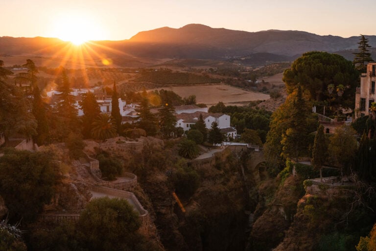 zonsopkomst boven Ronda