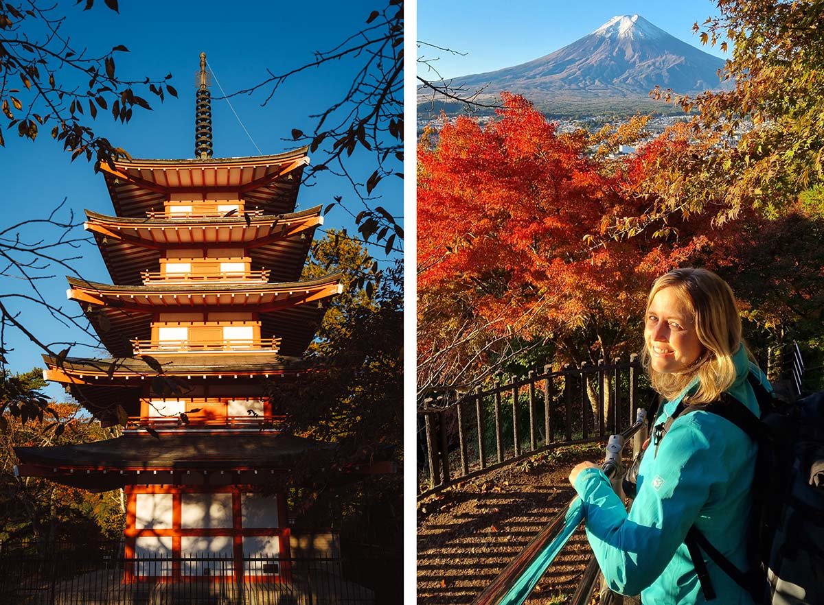 Zonsopkomst Chureito Pagoda