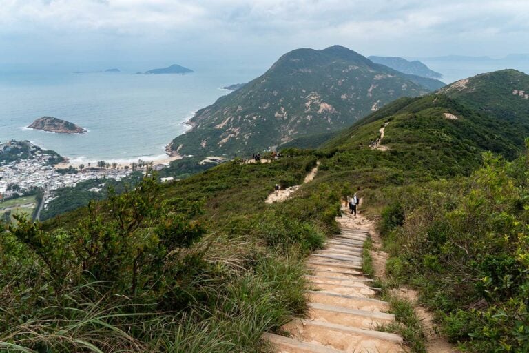 Hike over bergkam in Hongkong