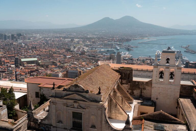Vesuvius en Napels van bovenaf gezien